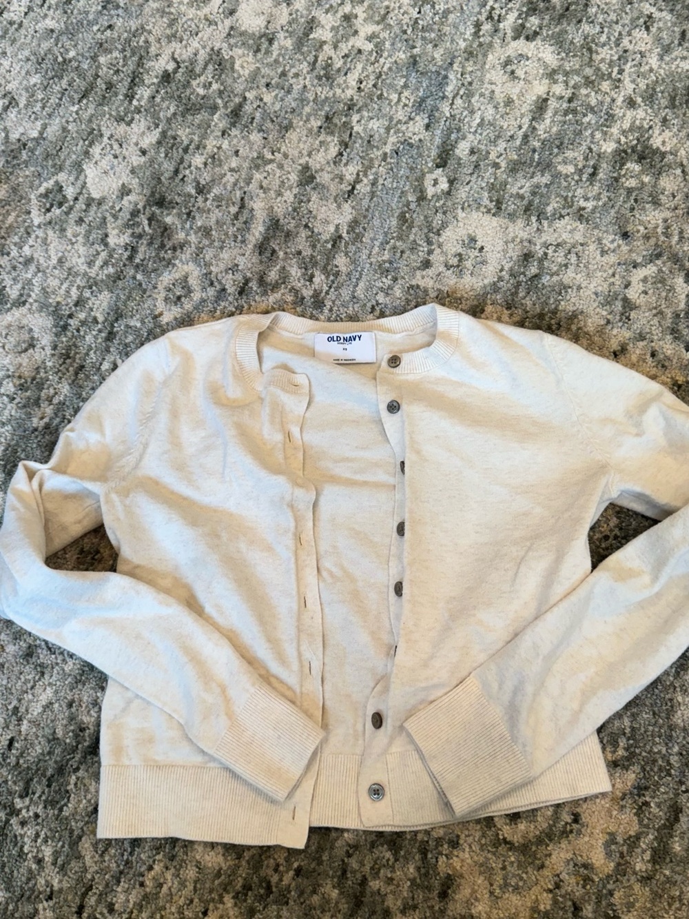 Old Navy Light Cream Button-Front Women's Cardigan